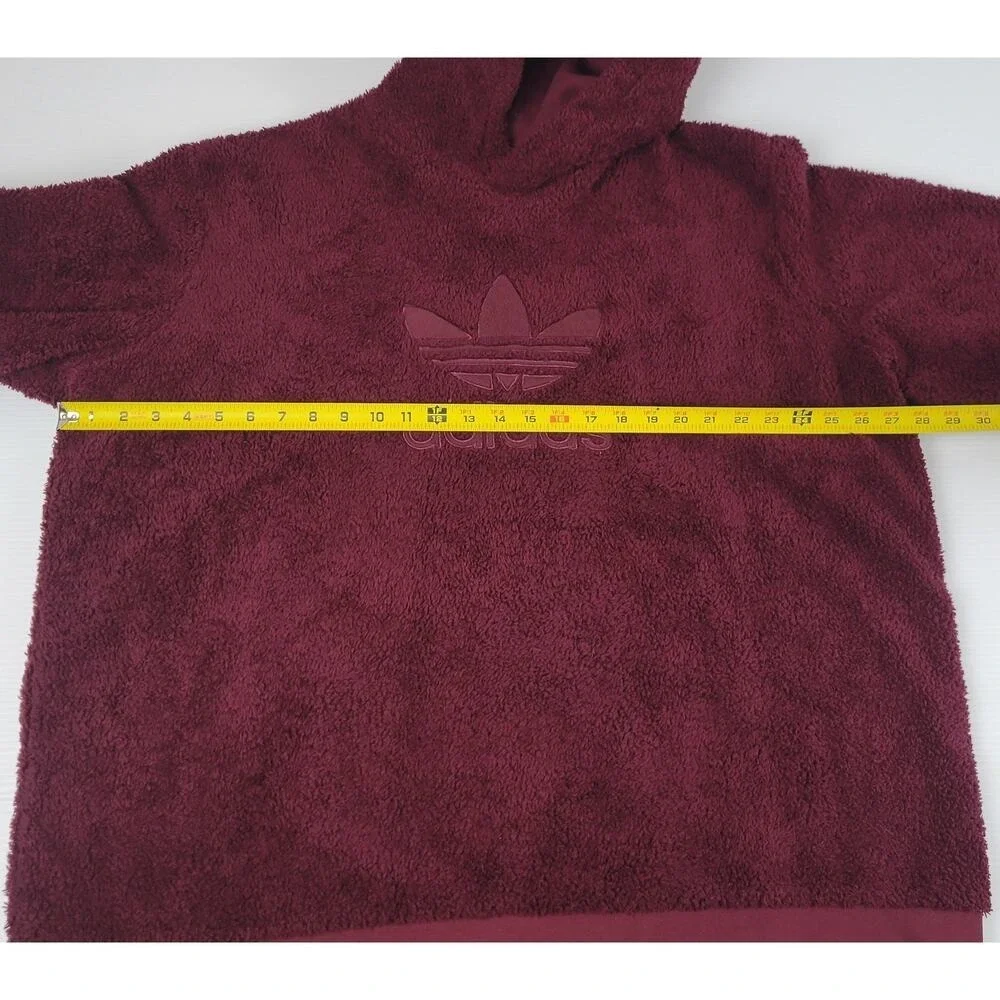 Adidas Mens XXL‎ 2XL Originals Winterized Trefoil Sweater Hoodie Maroon DH7079